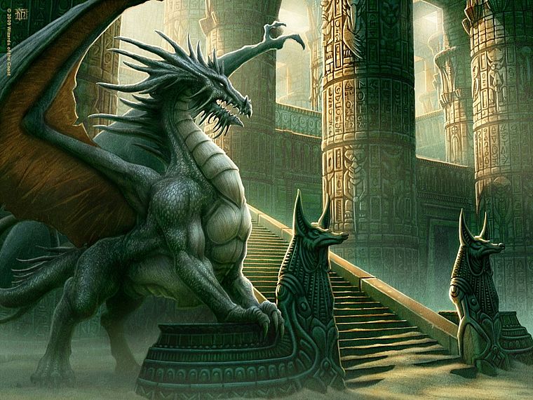 dragons, fantasy art, creatures, fans - desktop wallpaper
