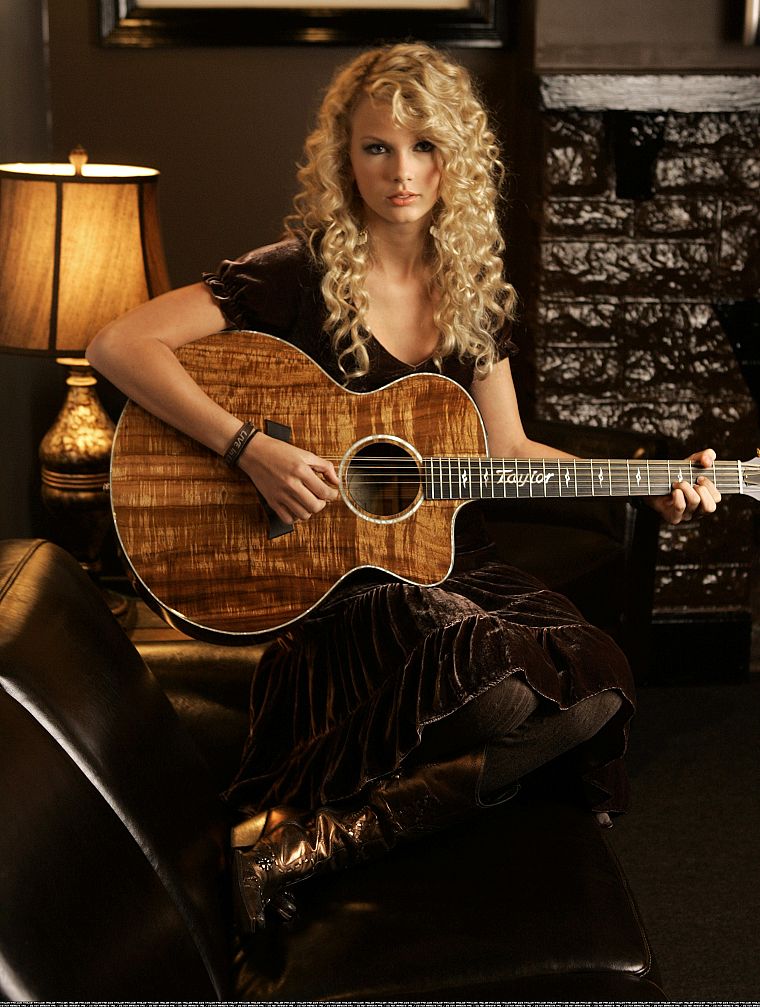 blondes, women, Taylor Swift, celebrity, guitars, singers - desktop wallpaper