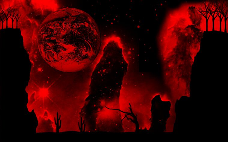 red, night, blood, Earth - desktop wallpaper
