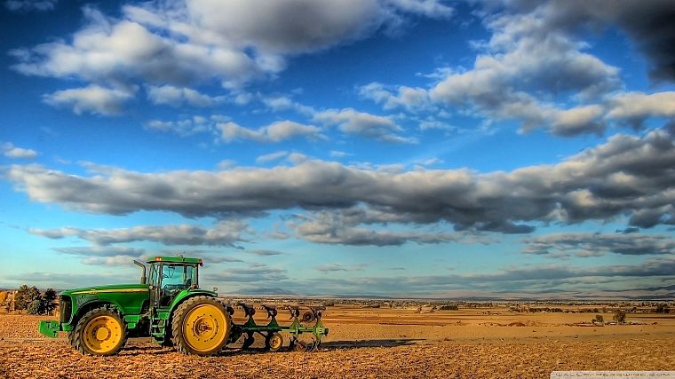 tractors, agriculture, John Deere - desktop wallpaper