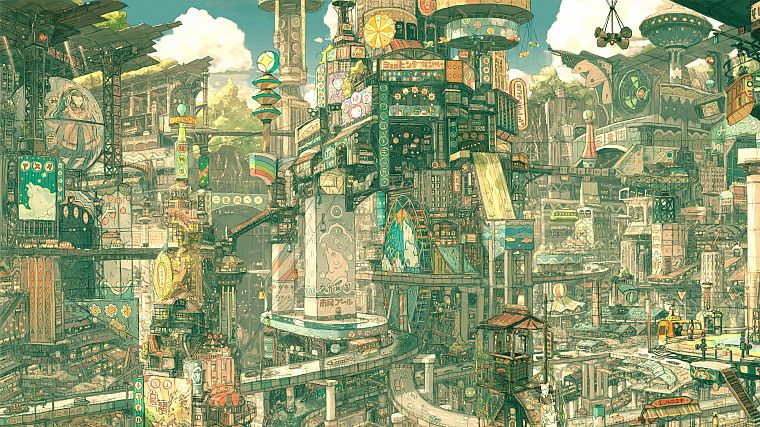 cityscapes, futuristic, artwork - desktop wallpaper