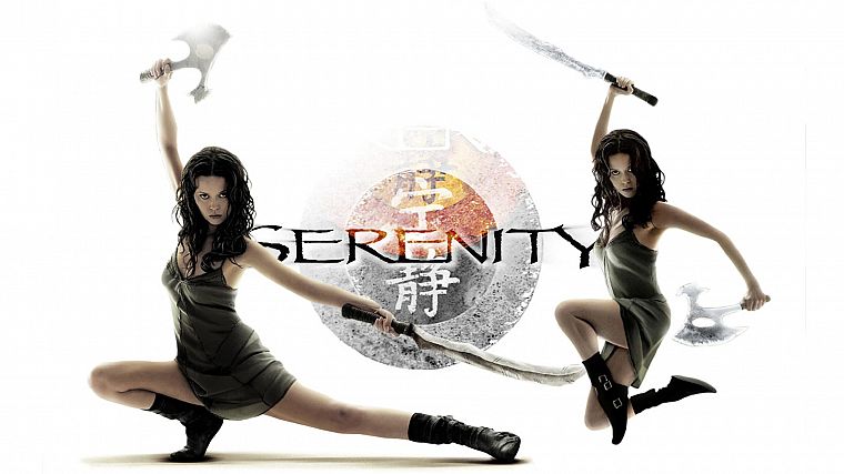 Serenity, movies, Summer Glau, Firefly, River Tam, simple background, white background - desktop wallpaper