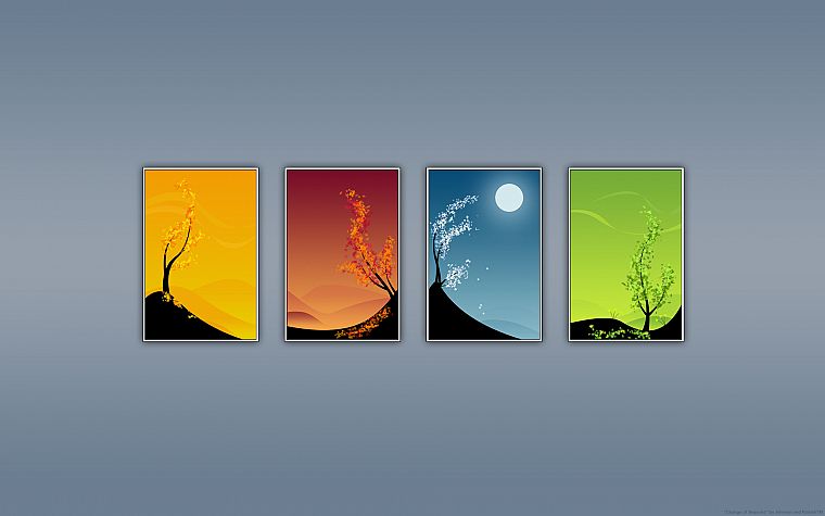 seasons, panels - desktop wallpaper