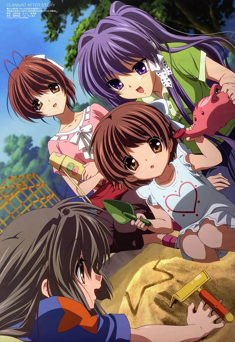 Clannad, Ibuki Fuko, Fujibayashi Kyou, Okazaki Ushio - desktop wallpaper