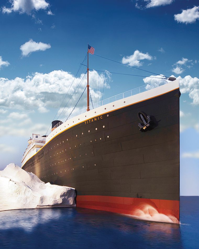 ships, Titanic, icebergs, vehicles - desktop wallpaper