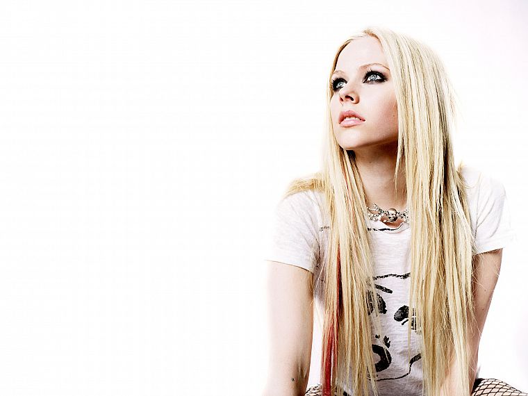 women, Avril Lavigne, simple background - desktop wallpaper