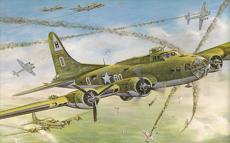 aircraft, World War II, artwork - desktop wallpaper