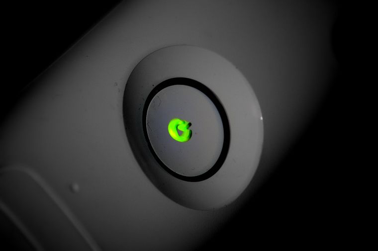 Xbox, power button - desktop wallpaper