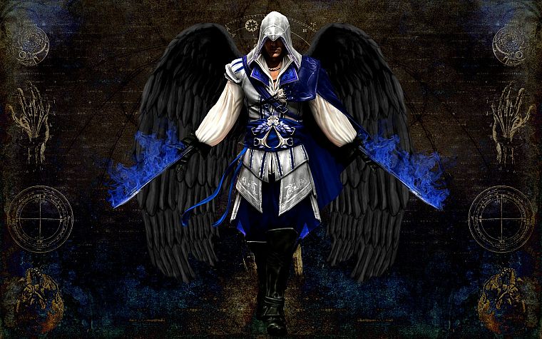 angels, video games, Assassins Creed, Altair Ibn La Ahad - desktop wallpaper