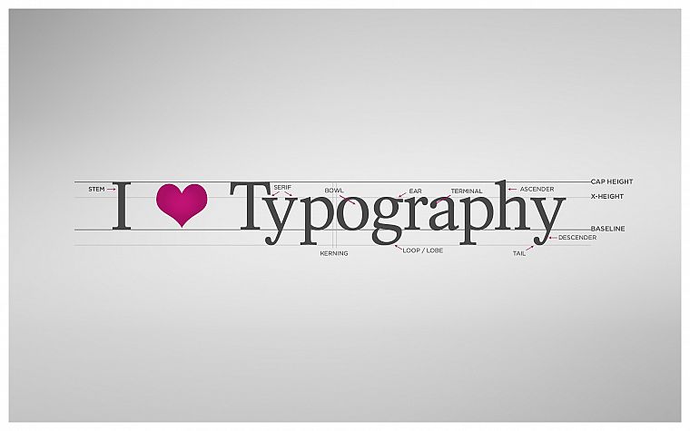 typography, letters - desktop wallpaper