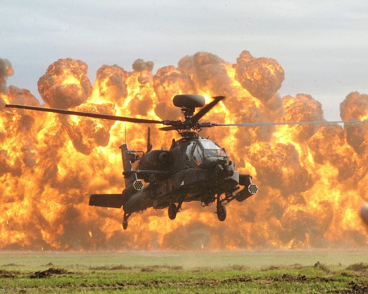 helicopters, explosions, vehicles - desktop wallpaper
