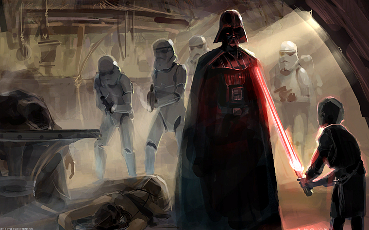 Star Wars, lightsabers, Darth Vader, Sith, dark side, concept art, artwork - desktop wallpaper