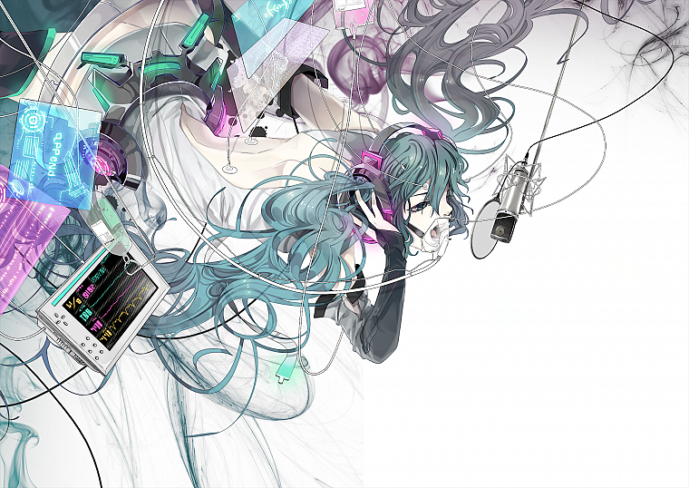 Vocaloid, Hatsune Miku, Miku Append, Vocaloid Append, detached sleeves - desktop wallpaper