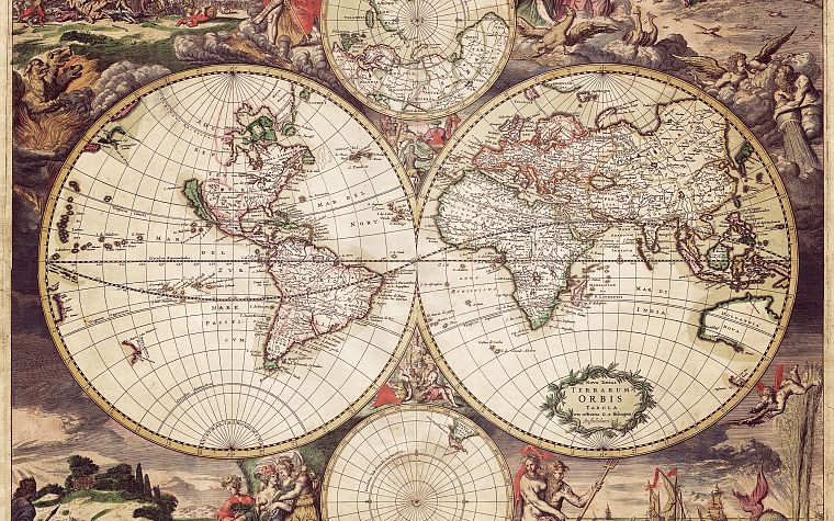 maps, world map, old map, cartography - desktop wallpaper
