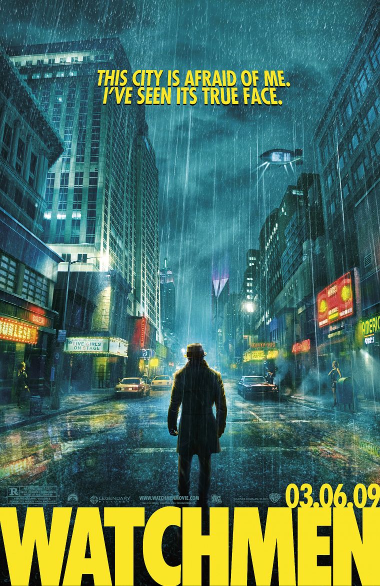 Watchmen, rain, Rorschach, movie posters - desktop wallpaper