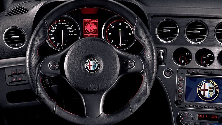 cars, car interiors, steering wheel - desktop wallpaper