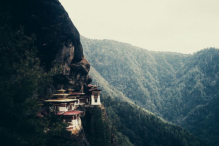 mountains, landscapes, Asian architecture - desktop wallpaper