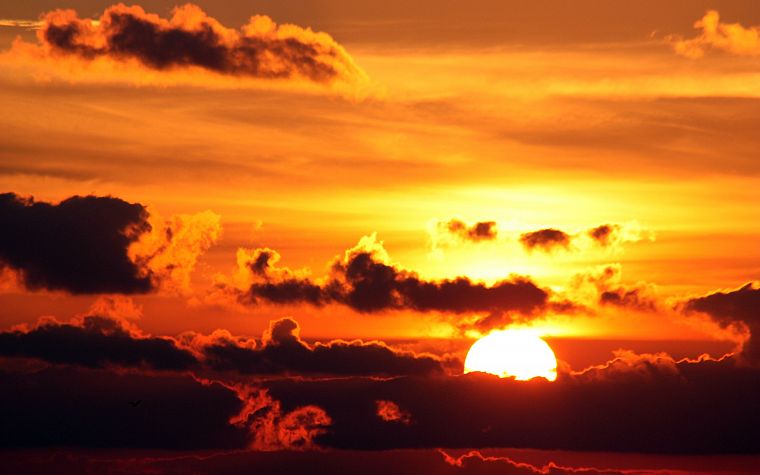sunset, clouds, landscapes, nature, Sun, skyscapes - desktop wallpaper