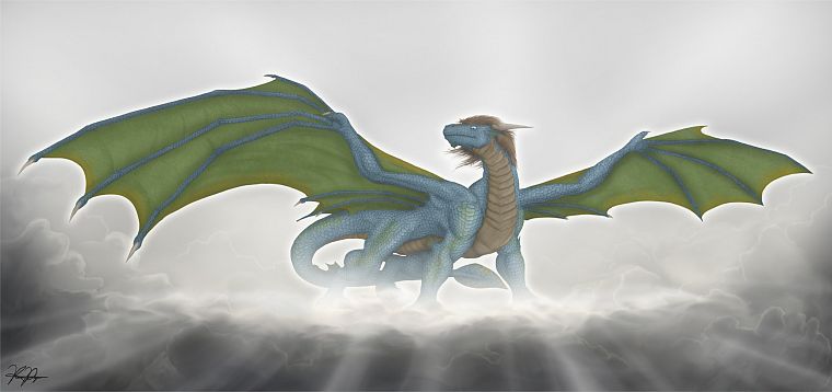 dragons, fantasy art, sea - desktop wallpaper