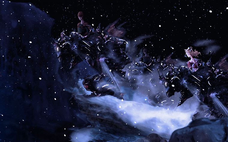 video games, snowflakes, Final Fantasy VI - desktop wallpaper