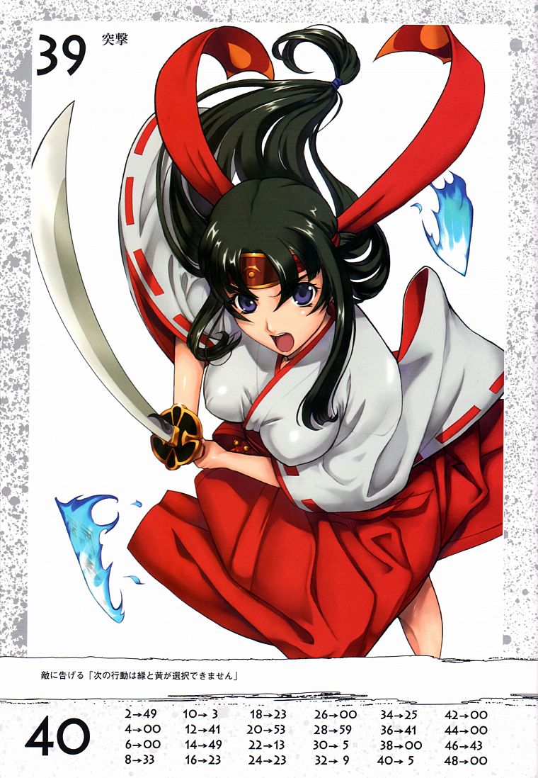 women, weapons, Miko, Queens blade, anime, Tomoe, Japanese clothes, swords - desktop wallpaper