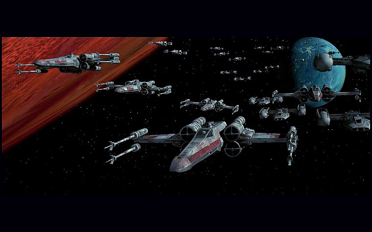 Star Wars, spaceships, X-Wing, vehicles - desktop wallpaper