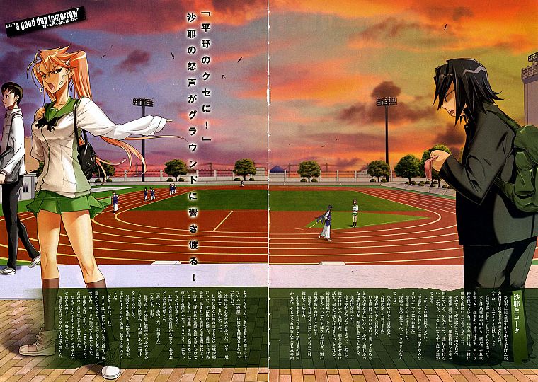 school uniforms, Highschool of the Dead, Takagi Saya, Hirano Kouta, knee socks - desktop wallpaper