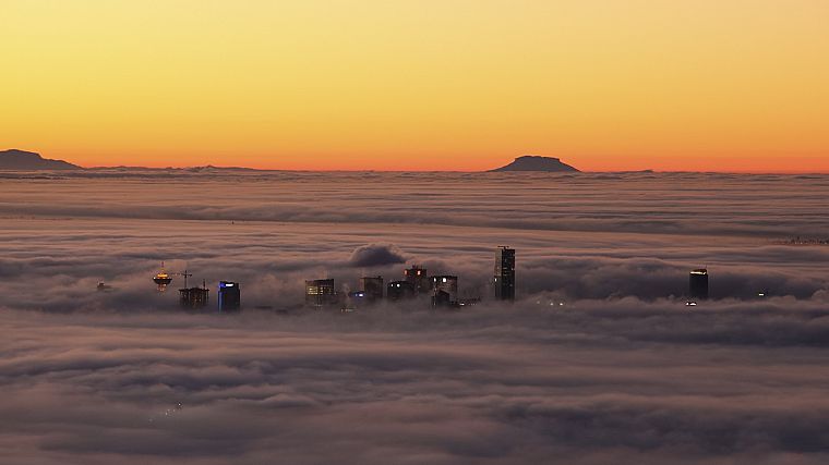 cityscapes, fog - desktop wallpaper