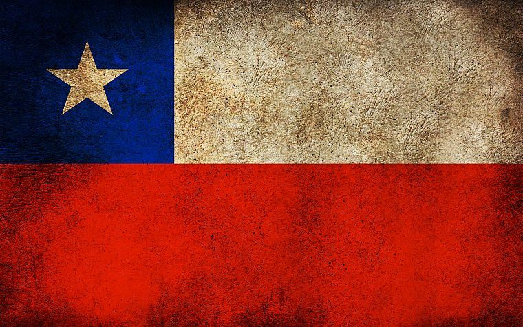 Chile, grunge, flags - desktop wallpaper
