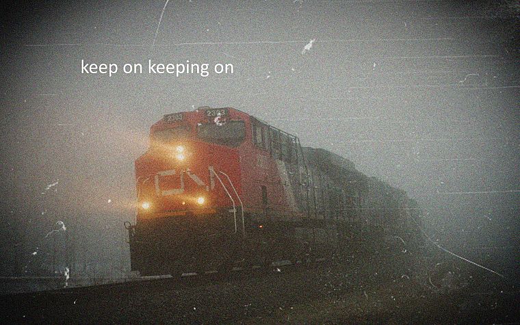 trains, fog, railroad tracks, vehicles, locomotives - desktop wallpaper