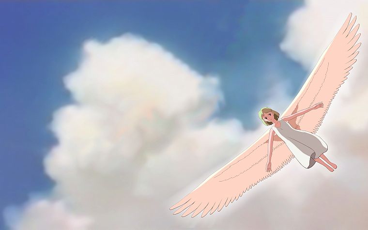 angels, anime girls - desktop wallpaper