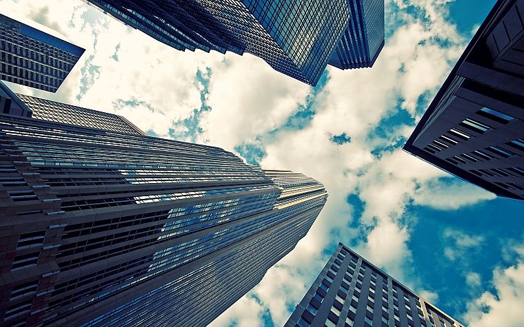 clouds, cityscapes, buildings, skyscrapers, skyscapes - desktop wallpaper