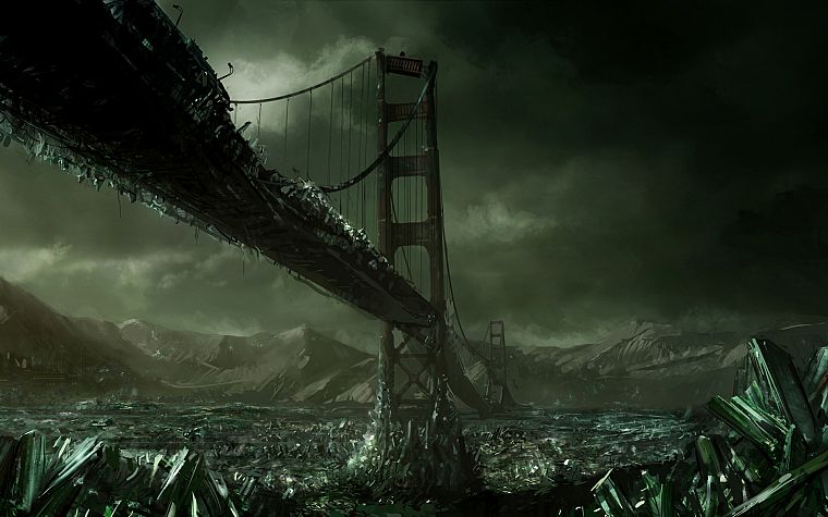 grunge, Command And Conquer, decay, Golden Gate Bridge - desktop wallpaper