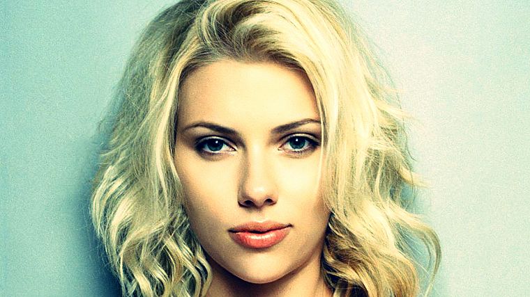 blondes, women, eyes, Scarlett Johansson, blue eyes, actress, faces, portraits - desktop wallpaper