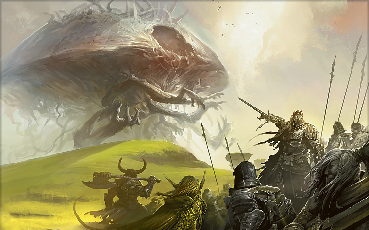 fantasy, Magic: The Gathering, weapons, armor, creatures, artwork, eldrazi, warriors - desktop wallpaper