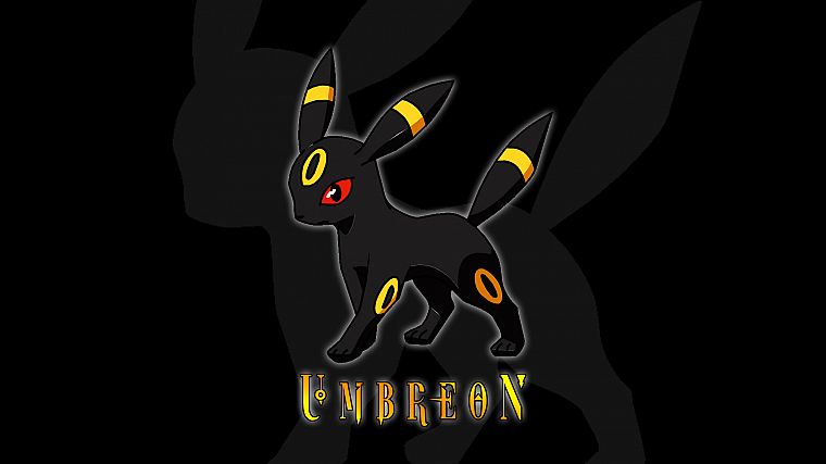 Pokemon, Umbreon, Eeveelutions, black background - desktop wallpaper