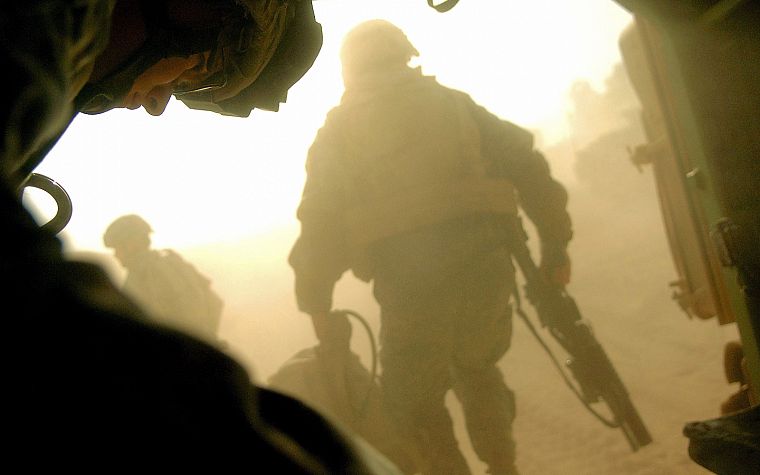 war, military, dust, low-angle shot - desktop wallpaper
