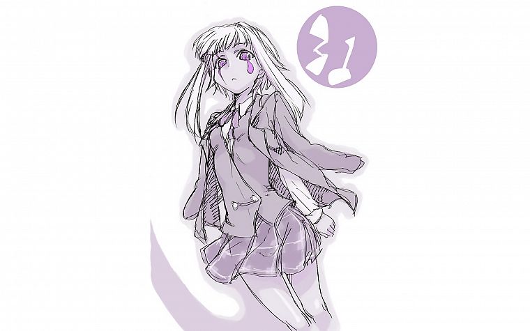 Mahou Sensei Negima, school uniforms, simple background, Zazie Rainyday - desktop wallpaper