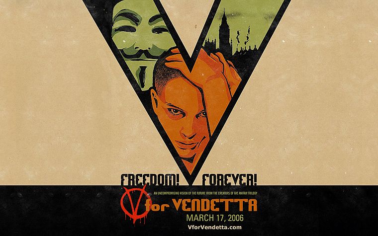 actress, Natalie Portman, V for Vendetta - desktop wallpaper