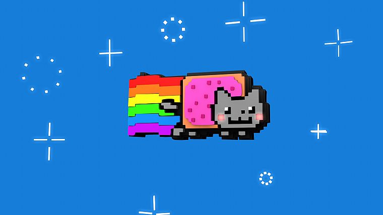 outer space, cats, rainbows, Nyan Cat, Pop-Tarts - desktop wallpaper