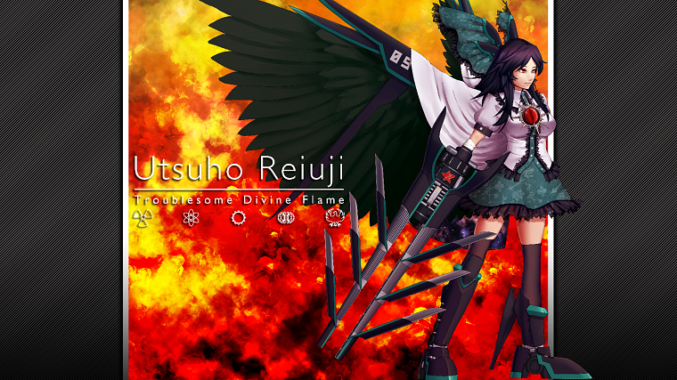 Touhou, wings, skirts, weapons, mechanical, thigh highs, cannons, capes, Reiuji Utsuho, anime girls - desktop wallpaper