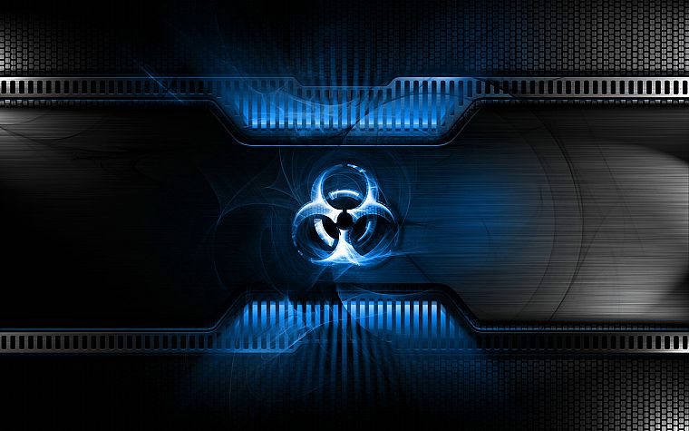 blue, biohazard - desktop wallpaper