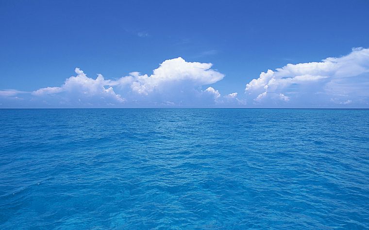 water, clouds, skies, sea - desktop wallpaper