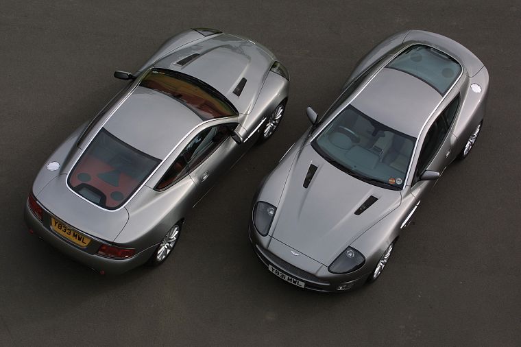 cars, Aston Martin V12 Vanquish, top view - desktop wallpaper
