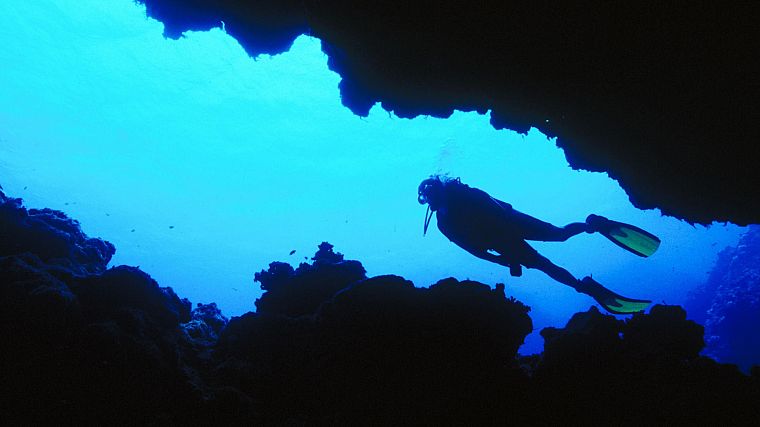 caves, Fiji, sea - desktop wallpaper