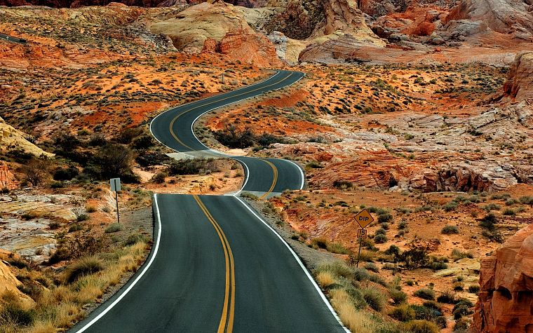 landscapes, deserts, roads - desktop wallpaper