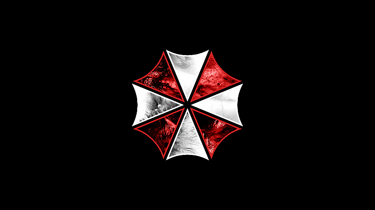 video games, movies, Resident Evil, Umbrella Corp., logos, simple background - desktop wallpaper