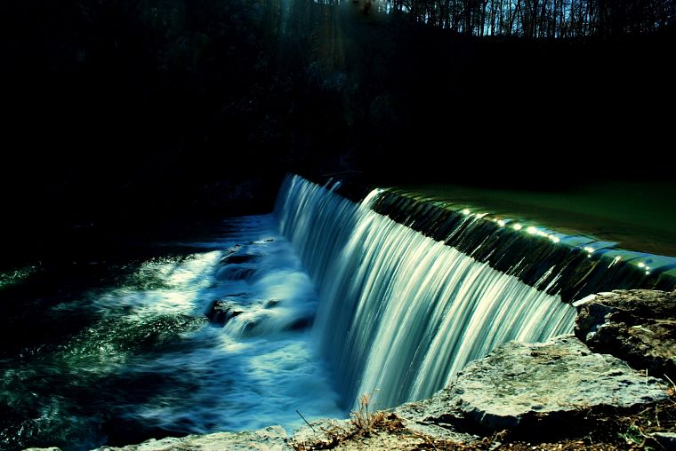 nature, forests, waterfalls, rivers - desktop wallpaper