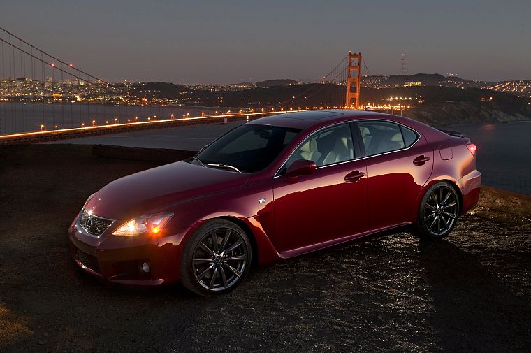 cars, Golden Gate Bridge, Lexus, red cars - desktop wallpaper
