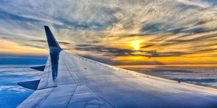 Sun, aircraft, HDR photography - desktop wallpaper